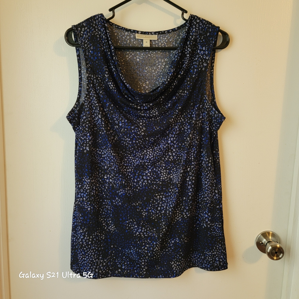 Dana Buchman Navy and Black Tank Top